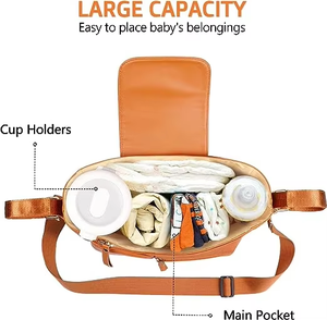 <span class=keywords><strong>Bolsa</strong></span> organizadora <span class=keywords><strong>para</strong></span> cochecito, <span class=keywords><strong>bolsa</strong></span> de almacenamiento multifuncional <span class=keywords><strong>para</strong></span> cochecito de bebé con portavasos y bolsillo <span class=keywords><strong>para</strong></span> teléfono <span class=keywords><strong>para</strong></span> Padres - Product Image 2