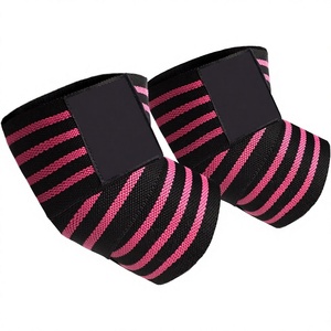 Adjustable Thick Solid Pattern Polyester Cotton Knee Wrap Support Sports Fitness Exercise Unisex Breathable Durable Elastic - Product Image 1