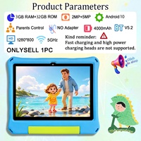 Tablet Edukasi Anak 10-inci 16GB Quad-Core Android 10 Layar Sentuh Kapasitif Tahan Banting dengan USB Type-C