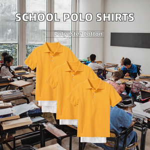 Camiseta Polo Escolar para Niños, Manga Corta, Uniforme Escolar, Poliéster y Algodón, Estilo Universitario para Primaria y Secundaria - Product Image 2