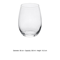 Verre à eau ambré 35 cl Pasabahce H 10,2 cm Ø 8 cm