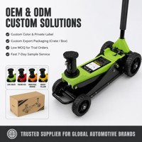 Cric hydraulique tout-terrain en acier et aluminium, 3 tonnes, grande roue, pour levage de voiture 4x4