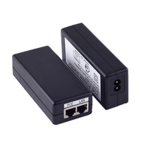 Adaptateur PoE AC DC 24W 48V 0.5A, injecteur d'alimentation PoE, adaptateur injecteur PoE Gigabit avec certification CE FCC Rohs et cordon d'alimentation AC