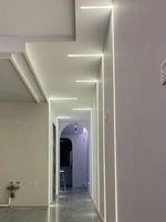 Profilé LED encastré sans cadre pour plâtre et carrelage, en aluminium, avec embouts, pour bande LED