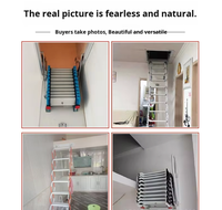 Escalier télescopique design moderne pliable, invisible, multifonctionnel, escalier intérieur, ascenseur de villa, échelle extensible en duplex