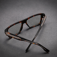 Lunettes de vue rétro tendance à verres photochromiques anti-lumière bleue pour hommes et femmes, monture optique en acétate pour la conduite