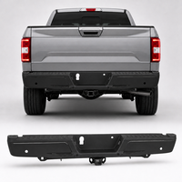Bumper Belakang Hitam untuk Ford F-150 2015-2020 Dengan Basis Pengikat Derek Dengan Lubang Sensor Bumper Pikap