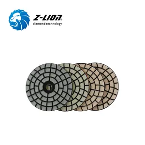 dry use 4" inch 4 Step Diamond Polishing Pads for Stone Marble Granite Tile Flexible Grinding