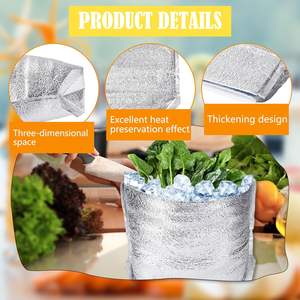 Bolsa Térmica Aislante de Aluminio Desechable Personalizada para Comida para Llevar, Bolsa Térmica Aislante para Entrega de Alimentos - Product Image 3