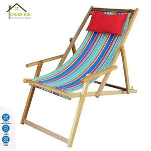 Fauteuil d'extérieur en pin néo-zélandais rayé, bien conçu, avec appui-tête et dossier réglable, pour terrasse et loisirs - Product Image 1