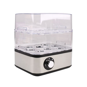 Cuiseur à œufs électrique intelligent et compact, double couche, automatique, silencieux, écologique et économe en énergie, pour 8 œufs à cuisson rapide - Product Image 1