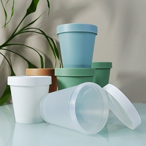 Envases de Plástico PP de 200g y 250g para Cosméticos, Crema, Exfoliante Corporal, Transparentes, Blancos y Negros, con Tapa, para Crema Corporal - Product Image 2