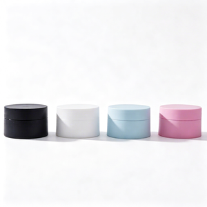   Pot en plastique PP mat à double paroi avec revêtement intérieur transparent, conteneur robuste pour parfum solide et baume de beauté - Product Image 1