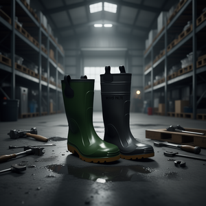 Botas de Seguridad TTAKE Verdes de PVC con Suela de Goma para Protección Laboral - Product Image 3