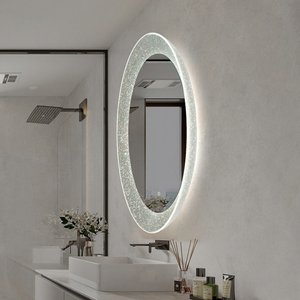 <span class=keywords><strong>Miroir</strong></span> LED intelligent personnalisé avec logo, <span class=keywords><strong>prix</strong></span> d'usine en gros, IP44, lumière 3000K-6000K, salle de bain, anti-buée, interrupteur tactile, <span class=keywords><strong>miroir</strong></span> mural - Product Image 3