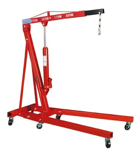 1 ton 60 kg Folding Shop Crane Engine Hoist use for car repair hydraulic manual small mobile cranes foldable crane