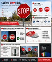 Señales de Advertencia Octogonales de Aluminio de 0.080" Resistentes a la Oxidación, Reflectantes, Resistentes a la Intemperie y a los Rayos UV, Cumplen con la Normativa MUTCD
