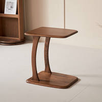 Table d'appoint/table basse moderne, simple et créative pour salon, en bois, petite, couleur noyer, pour usage domestique
