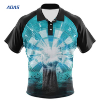 Benutzer definierte Günstige Darts T-Shirt Design Benutzer definierte Herren hemden Polo Sublimation Atmungsaktives Dart Jersey