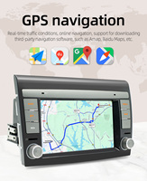 Lecteur vidéo de voiture 2 Din 7 pouces pour Fiat Bravo 2008-2013 avec Car-play Android Auto GPS Navigation WiFi+4G BT Head Unit