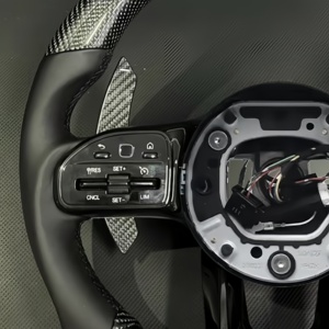 พวงมาลัยรถยนต์ทำจากคาร์บอนไฟเบอร์อะไหล่รถยนต์สำหรับเมอร์เซเดสเบนซ์ GT W190 C190 W205 W166 X167 W177 W290 C217 W222คาร์บอนไฟเบอร์ - Product Image 3