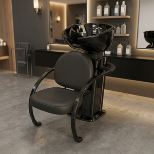 Ceramic basin hair washing bed hair salon hair salon with simple semi-reclining <b>head</b> washing function hair washing sitting wash - Product Image 1