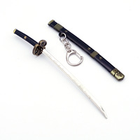 Porte-clés épée couteau Zoro 4 modèles Luffy Nami Sanji gaine arme modèle porte-clés japonais katana porte-clés