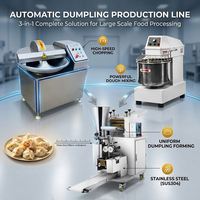 Équipement de production de raviolis avec coupeur à bol commercial, mélangeur à pâte et machine automatique de formage de raviolis