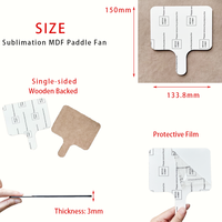 MDFSUB personnalisé DIY imprimable graduation photo plaque ventilateurs à aubes ébauches de sublimation MDF ventilateurs à aubes avec film protecteur
