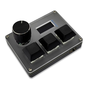 3-Key Wired Custom <strong>Keyboard</strong> Blue Axis Switch Gaming <strong>Keyboard</strong> with Knob Screen Copy Paste Shotcut <strong>Keyboard</strong> - Product Image 1