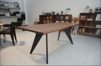 Industrieller Vintage-Esstisch aus Eisen und Mangoholz, Verstellbar, Quadratisch, Klappbar, 4-Sitzer, Vormontiert, für Zuhause, Büro, Hotel