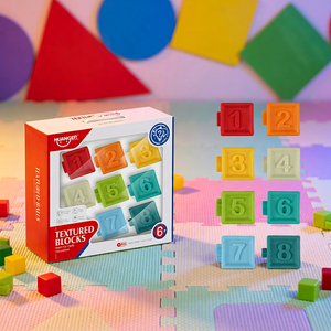 Juguete Sensorial Texturizado Multicolor con Certificación EN71, Juguete Educativo Temprano para Aprender Números, Juguete de Goma Ecológico y No Tóxico - Product Image 3