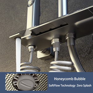 Phòng tắm sang trọng treo tường thông minh súng màu Xám Đàn Piano LED kỹ thuật số màn hình hiển thị bốn chức năng showerhead Set - Product Image 4