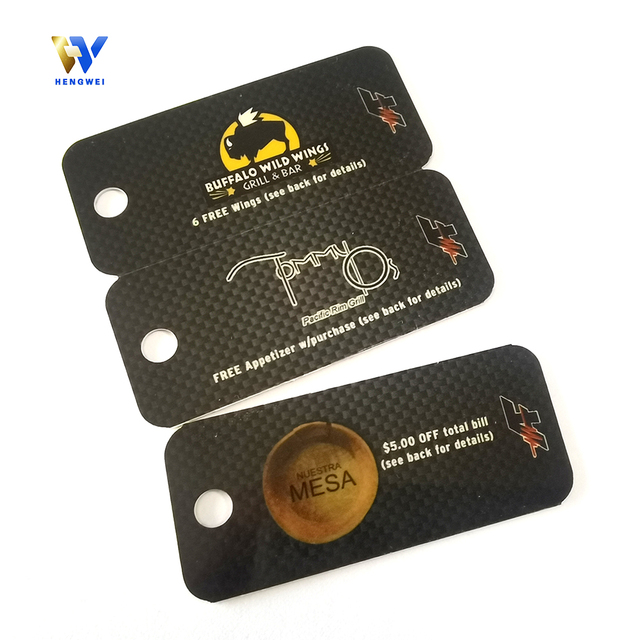 PVC Plastic Waterproof Hotel Membership Business Card & Loyalty Reward Combo Barcode Key Tag