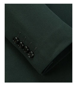Tailleur boutique hommes britannique <span class=keywords><strong>anglais</strong></span> marié robe de soirée de mariage affaires décontracté personnalisé Double boutonnage plissé respirant <span class=keywords><strong>vert</strong></span> foncé - Product Image 3