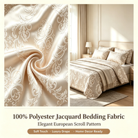 Tissu Jacquard Teint 100% Polyester Respirant et Durable à Motifs, Largeur 98 pouces, Poids Moyen, pour Textile de Maison – Vente en Gros