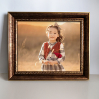 Échantillon gratuit : Cadre photo rétro doré 5x7, 6x8, 8x10, personnalisable pour la décoration de salle à manger, cadeaux pour clients