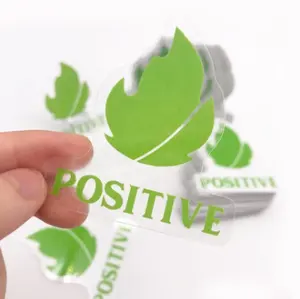 Stampa personalizzata autoadesiva trasparente fustellatura vinile impermeabile adesivi con Logo personalizzato