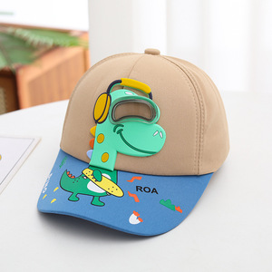 Gorra <span class=keywords><strong>de</strong></span> Béisbol Infantil con Diseño <span class=keywords><strong>de</strong></span> Dinosaurio y Gafas <span class=keywords><strong>de</strong></span> Dibujos Animados, Sombrero para el Sol para Niños - Product Image 3