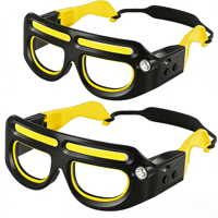 Nouvelles Lunettes de Cyclisme Extérieur à LED Haute Intensité, Lampe Frontale Intégrée, Lunettes de Travail Coupe-Vent Rechargeables Légères pour la Course à Pied