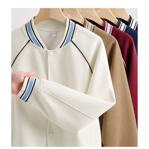 Nueva Sudadera de Béisbol de 380g, Color Sólido, Corte Holgado para Hombre y Mujer, Otoño e Invierno, Chaqueta Deportiva de Béisbol - Product Image 1