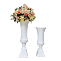 Support de vase en métal blanc de 100 cm de haut, pot à fleurs de mariage, pilier pour plantes, centre de table vintage grec, décoration de table