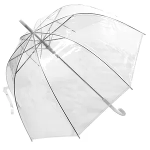 半自動オープン透明PVCストレートEVAドーム雨傘
