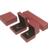 Impression numérique en gros emballage haut de gamme de colliers bagues boîte à bijoux personnalisée en cuir Pu avec velours