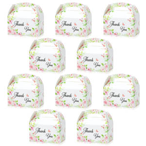 250G kartu putih kotak permen hadiah tas kembali untuk pesta ulang tahun atau liburan 'terima kasih 'hadiah kotak kertas produsen - Product Image 1