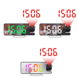 LED <span class=keywords><strong>grande</strong></span> schermo multifunzionale <span class=keywords><strong>orologio</strong></span> digitale da scrivania sveglia Reloj <span class=keywords><strong>specchio</strong></span> digitale <span class=keywords><strong>orologio</strong></span> da tavolo con proiezione girevole - Product Image 5