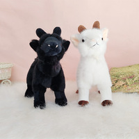 Peluche Chèvre Réaliste de Haute Qualité, Rembourrée en Coton PP, Douce, Anti-Stress, Cadeau d'Anniversaire pour Décoration de Chambre d'Enfant