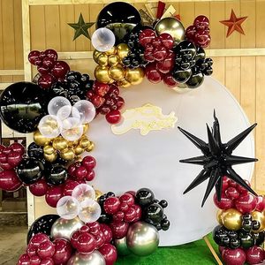 2025 di compleanno di compleanno di compleanno palloncini di ghirlanda Set di decorazioni per feste in oro rosso nero solo per cerimonia di laurea - Product Image 3