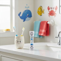 Minuteur de bain de bouche en plastique coloré moderne pour enfants, 2 ou 3 minutes, idéal pour la salle de bain, sûr pour la maison et la clinique