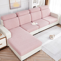Housse de canapé en tissu extensible moderne quatre saisons pour canapés sectionnels 1 à 4 places, lavable, textile de maison